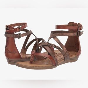 Blowfish Malibu Big Girls 4 Gladiator Bungalow Brown/Bronze Strappy Sandals NIB